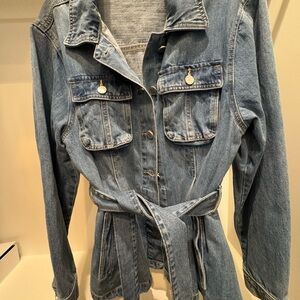 Denim Belted Jacket